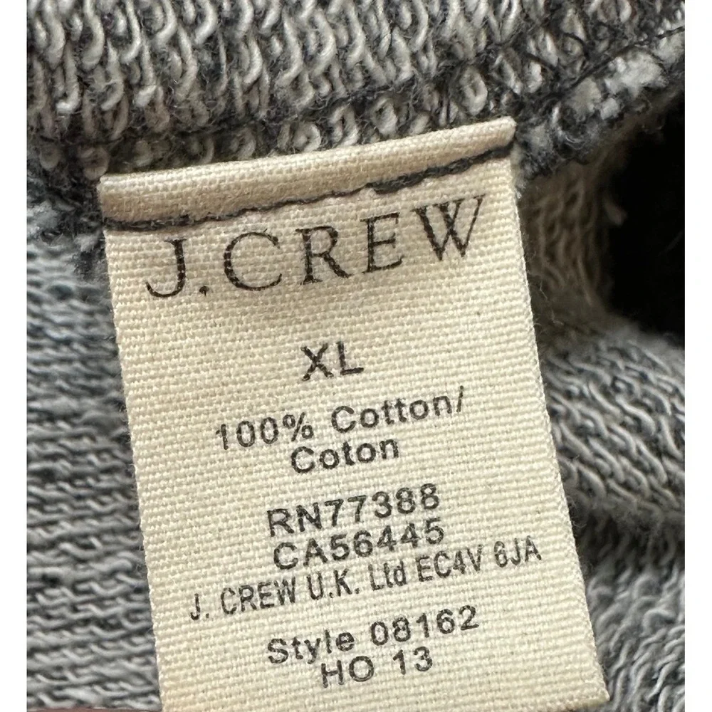 J. Crew Sporting Goods Mens Baseball Varsity Jacket Grey Black Snap Front Sz XL